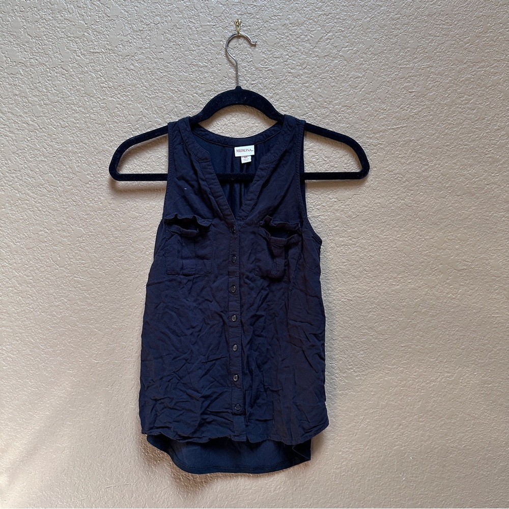 Merona Black Sleevless Top